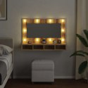 Szafka lustrzana z diodami LED dąb artisan 90x31,5x62 cm