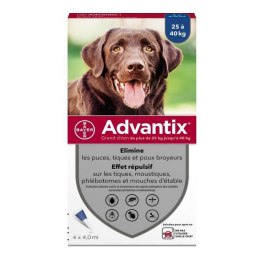 Przeciwpasożytnicze Advantix Pipety 25-40 Kg 4 ml 4 Sztuk