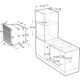 Piekarnik pirolityczny Hisense BI64EPXE1SOL 3500 W