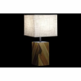 Lampa stołowa DKD Home Decor 25,5 x 25,05 x 52 cm Jodła Naturalny Beżowy Metal Krem 220 V 60 W 25 x 25 x 21 cm (2 Sztuk)