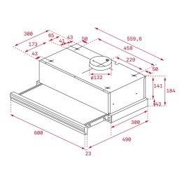 Okap konwencjonalny Teka CNL6415BK 60 cm 385 m3/h 64 dB 110W