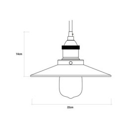 Lampa Sufitowa EDM 32106 Czarny 60 W Vintage