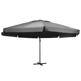 Parasol ogrodowy na aluminiowym słupku, 600 cm, antracytowy