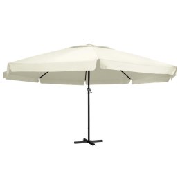 Parasol ogrodowy na aluminiowym słupku, 600 cm, piaskowy