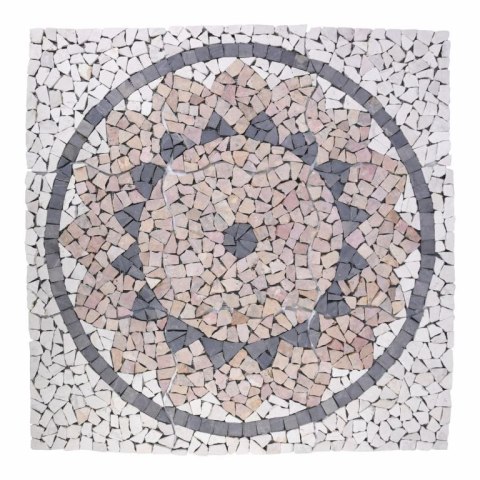 Mozaika marmurowa, motyw Słońca, 90 x 90 cm. Mozaika marmurowa, motyw Słońca, 90 x 90 cm.