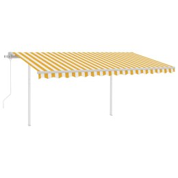 Automatycznie zwijana markiza, LED i czujnik wiatru, 4,5x3 m