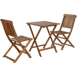 Zestaw Stołowy z 2 Krzesłami Home ESPRIT Brązowy 60 x 60 x 74 cm