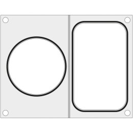 Matryca do zgrzewarki CAS CDS-01 na tackę bez podziału 178x113 mm + pojemnik śr. 115 mm - Hendi 805428