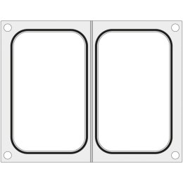 Matryca forma do zgrzewarek MCS na dwie tacki pojemniki 178x113 mm - Hendi 805459