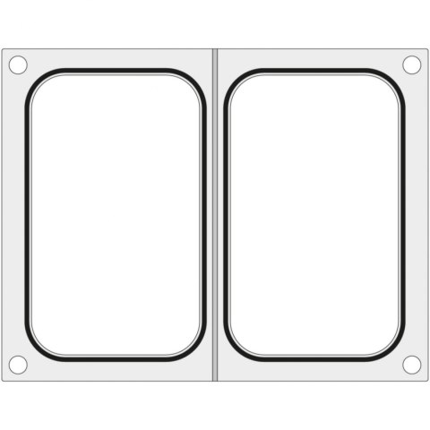 Matryca forma do zgrzewarki MANUPACK 190 na dwie tacki pojemniki 178x113 mm - Hendi 805688