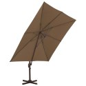 Parasol ogrodowy z przenośną podstawą, taupe