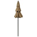 3-poziomowy parasol na aluminiowym słupku, kolor taupe, 2 m