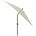 3-poziomowy parasol na aluminiowym słupku, piaskowy, 2,5x2,5 m