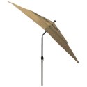 3-poziomowy parasol na aluminiowym słupku, taupe, 2,5x2,5 m