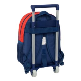 Torba szkolna z kółkami Super Mario Trick Czerwony Ciemnoniebieski 28 x 34 x 10 cm