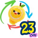 PIŁKA EMOJI 23CM OWOC ŻÓŁTA
