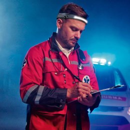 Akumulatorowa i regulowana latarka czołowa LED Velamp 5 W 350 lm