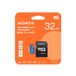 MEMORY MICRO SDHC 32GB W/ADAP./AUSDH32GUICL10A1-RA1 ADATA