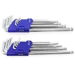 ZESTAW KLUCZY SZEŚCIOKĄTNYCH 18 SZTUK BITUXX TORX 1,5-10MM TORX T10-T50