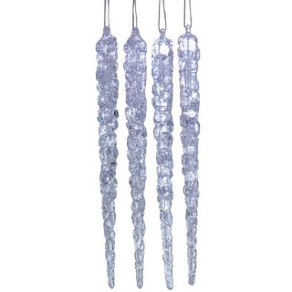 SOPLE LODU KRYSZTAŁOWE DEKORACJA WISZĄCA 22CM 4SZT